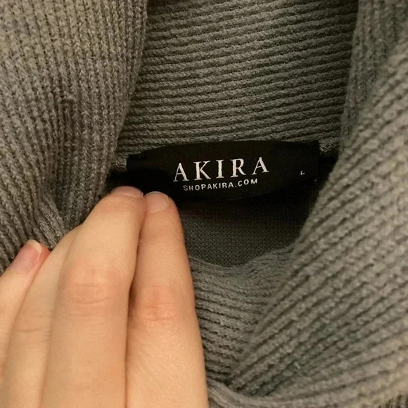 Akira  knit ribbed dress sweater pale blue - Picture 2 of 7